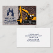 建築ワーカーロゴ |地球引越し業者 名刺 (正面/裏面)