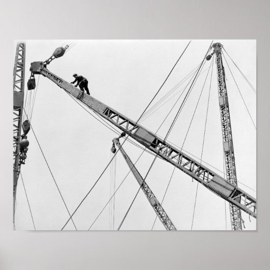 建築ワーカ飛んでいるー高 ポスター (正面)