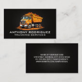 建築ワークトラック運搬の原材料 名刺 (正面/裏面)