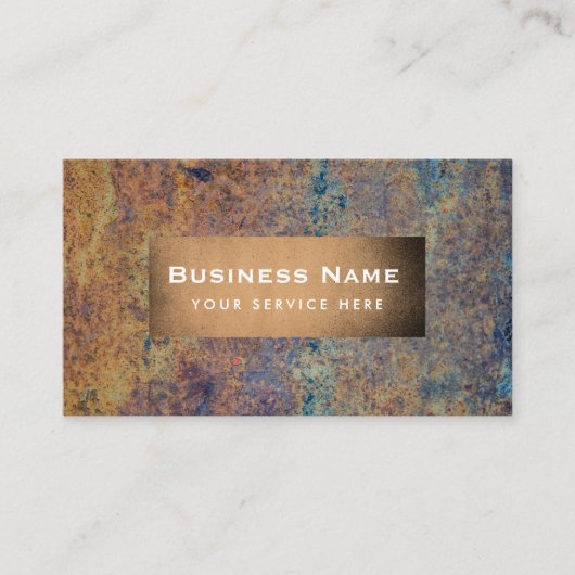 建築ヴィンテージモノグラムラスティ金属事業 名刺 (正面)