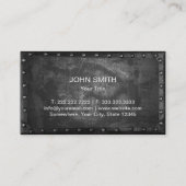 建築ヴィンテージモノグラムラスティ黒金属 名刺 (裏面)