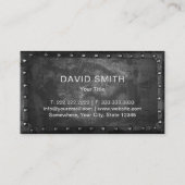 建築ヴィンテージモノグラムラスティ黒金属 名刺 (裏面)