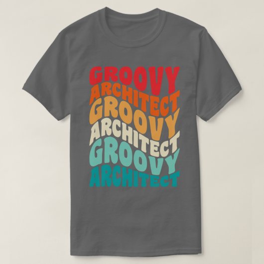 建築ヴィンテージレトロ60s 70s 80sのVibes Tシャツ (デザイン正面)
