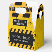 建築下ツールボックスパーソナライズされたパーティー フェイバーボックス (オープン)