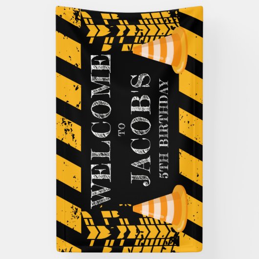 建築下誕生日歓迎 横断幕 (縦)