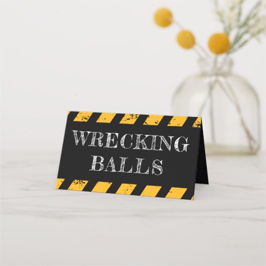 建築下食品サイン誕生日座席表 プレイスカード (正面)