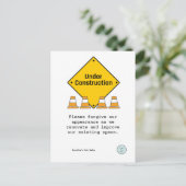 建築中のコーンカスタムリノベーション ポストカード (スタンド正面)