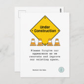 建築中のコーンカスタムリノベーション ポストカード (正面/裏面)