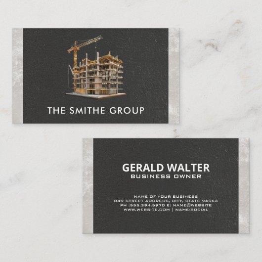 建築中 | 足場 名刺 (正面/裏面)