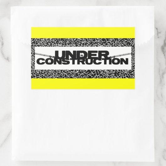 建築中 長方形シール (バッグ)