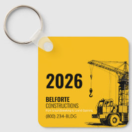 建築予定表 | イエロー&ブラッククレーン キーホルダー