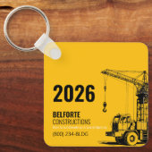 建築予定表 | イエロー&ブラッククレーン キーホルダー (正面)