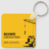 建築予定表 | イエロー&ブラッククレーン キーホルダー (裏面)