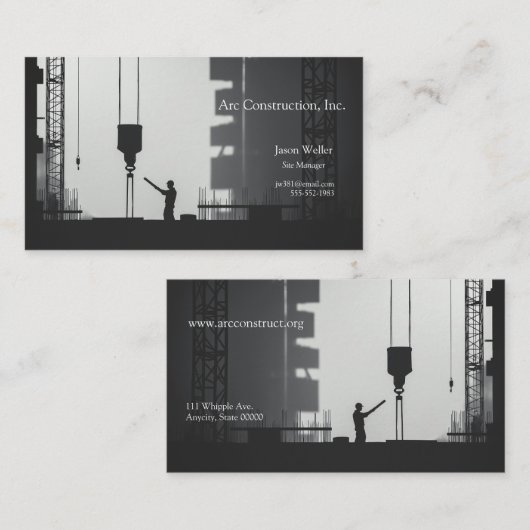 建築付き労働者 名刺 (正面/裏面)