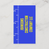 建築会社の測定テープ名刺 名刺 (裏面)