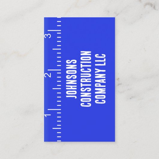 建築会社の測定テープ名刺 名刺 (裏面)
