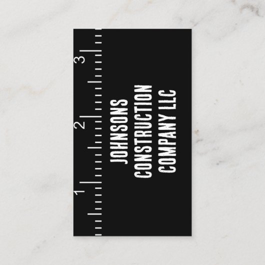 建築会社の測定テープ名刺 名刺 (裏面)