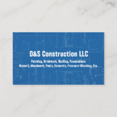 建築会社の設計図 名刺 (裏面)