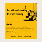 建築会社はっきりしたブランディングデザイン折り 名刺 (内部フラット)