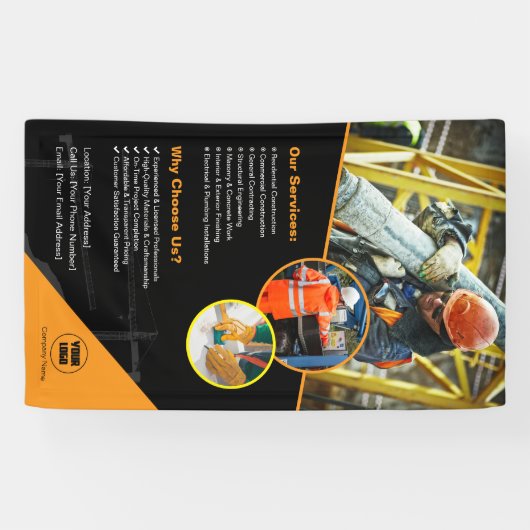 建築会社カスタムバナー 横断幕 (横)