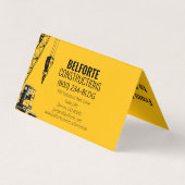 建築会社サービスチェックリスト折り畳み 名刺 (裏面)