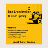 建築会社サービスチェックリスト折り畳み 名刺 (内部フラット)