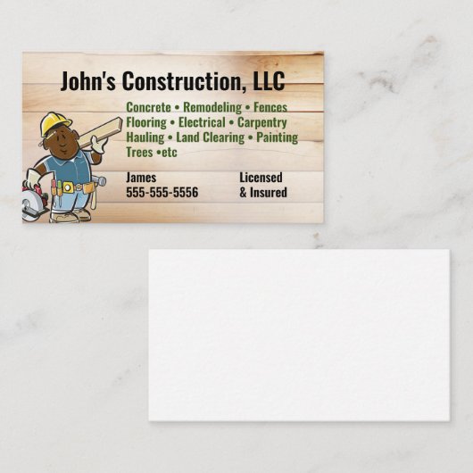 建築会社ツールマン名刺 名刺 (正面/裏面)