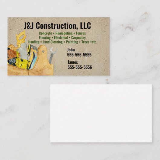建築会社ツール名刺 名刺 (正面/裏面)