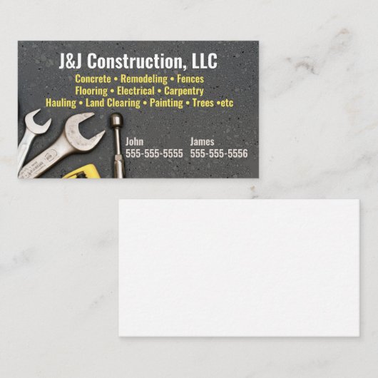 建築会社ツール名刺 名刺 (正面/裏面)