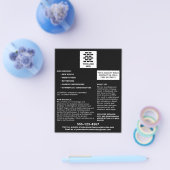 建築会社ロゴを黒に追加 チラシ (シングル)