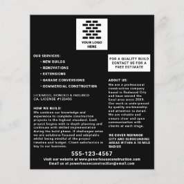 建築会社ロゴを黒に追加 チラシ