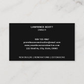 建築会社ロゴを黒に追加 名刺 (裏面)