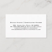 建築会社ロゴ | 鋼の背景 名刺 (裏面)