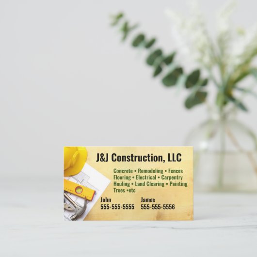 建築会社名刺 名刺 (スタンド正面)