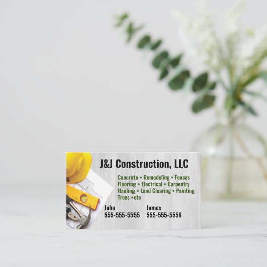 建築会社名刺 名刺 (スタンド正面)