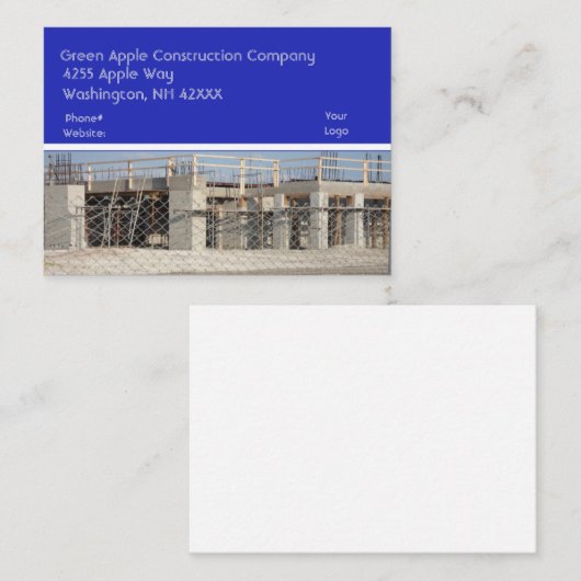 建築会社青 名刺 (正面/裏面)