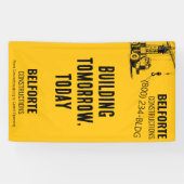 建築会社 | イエロークレーン工業 横断幕 (横)