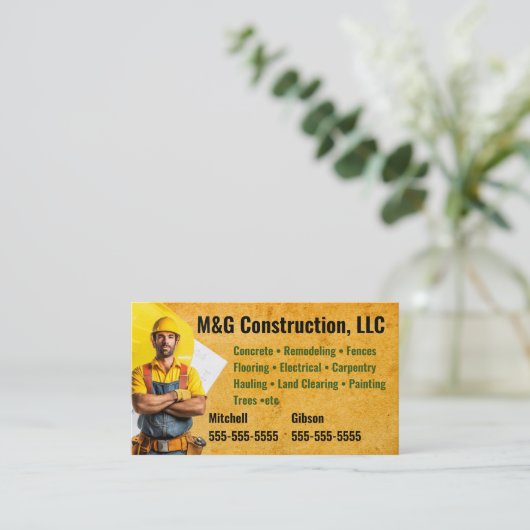 建築会社 名刺 (スタンド正面)