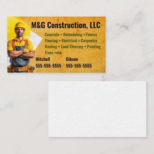 建築会社 名刺 (正面/裏面)