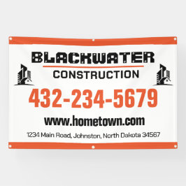 建築会社 横断幕