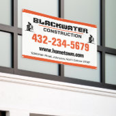 建築会社 横断幕 (ビルの外側)