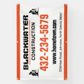 建築会社 横断幕 (縦)