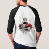 建築伝統的中国の – 古代の塔 Tシャツ (裏面)