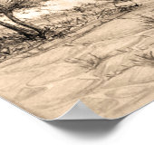 建築伝統的家スケッチスケッチ美術 ポスター (角)