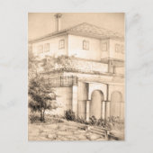建築伝統的家スケッチスケッチ美術 ポストカード (正面)