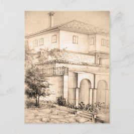 建築伝統的家スケッチスケッチ美術 ポストカード