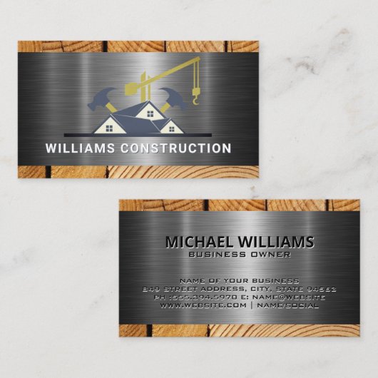 建築作業場所 | 財産開発 名刺 (正面/裏面)