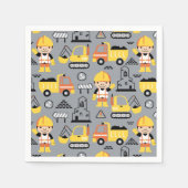 建築作業者のティッパトラック掘りパターン スタンダードカクテルナプキン (正面)