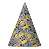 建築作業者のティッパトラック掘りパターン パーティーハット (左)