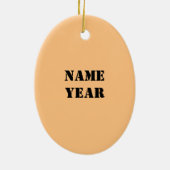 建築作業者の上司と紙オーナメント セラミックオーナメント (裏面)